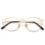 Cyxus Blue Light Glasses Round Frame Cateye UV Blocking Computer Glasses Clear Lens Metal Eyewear Ultra Light Relieve Digital Screen Eye Strain, Headache T18