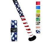 Ballpark Elite Polymer Bat Grip Tape for Baseball/Softball | 1.10 MM Precut Baseball Bat Grip Replacement | Red, White, Blue American Flag