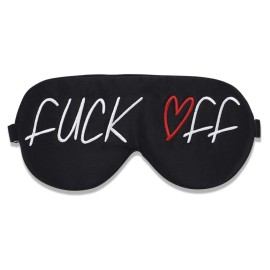 ALASKA BEAR Natural Silk Sleep Mask, Blindfold, Super Smooth Eye Mask with Classy Embroidery(Funny) Off