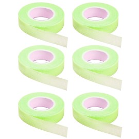 6 Rolls Eyelash Tape, Adhesive Fabric Eyelash Extension Tape, Breathable Micropore Fabric Tape for Eyelash Extension Supplies,9 m/10 Yard Each Roll (Green)