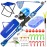 DaddyGoFish Kids Fishing Pole - Rod Reel Combo Tackle Box Starter Set - First Year Small Dock Gear Kit for Boys Girls Toddler Youth Age Beginner Little Children Junior Anglers (Blue, 5ft)