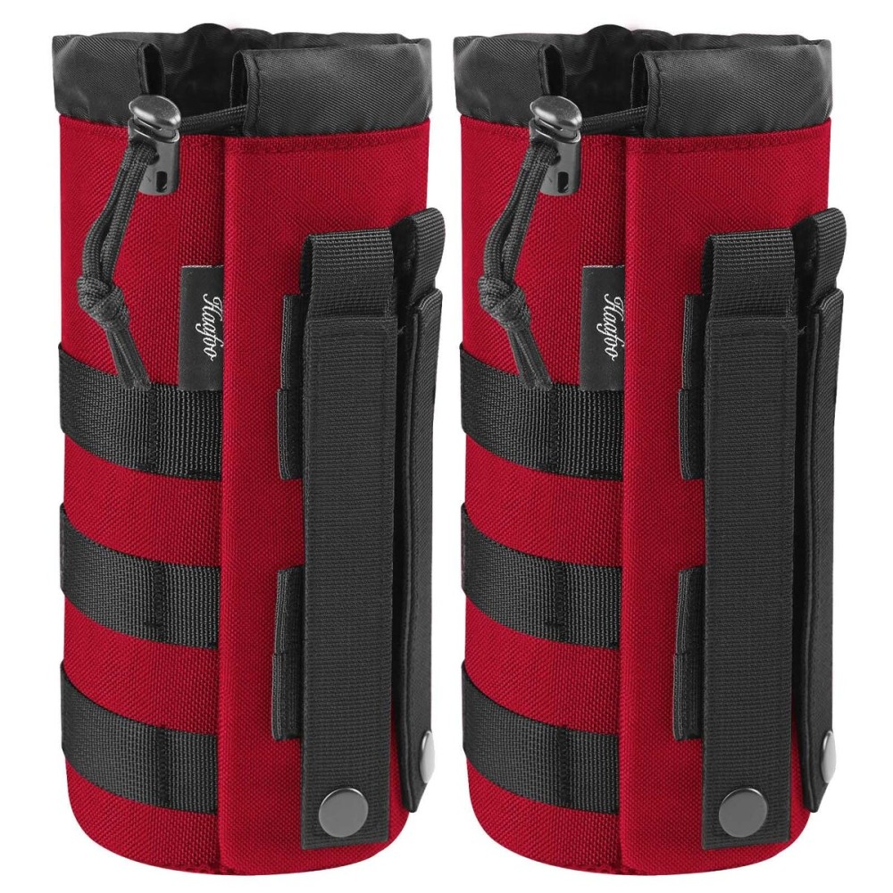 Haafoo Molle Water Bottle Holder, Upgraded 1000D Nylon Tactical Molle Water Bottle Pouch, Sports Water Bottle Bag Bottom Mesh Lining Hydration Carrier for Camping, Climbing, Hiking and Travelling
