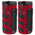 Haafoo Molle Water Bottle Holder, Upgraded 1000D Nylon Tactical Molle Water Bottle Pouch, Sports Water Bottle Bag Bottom Mesh Lining Hydration Carrier for Camping, Climbing, Hiking and Travelling