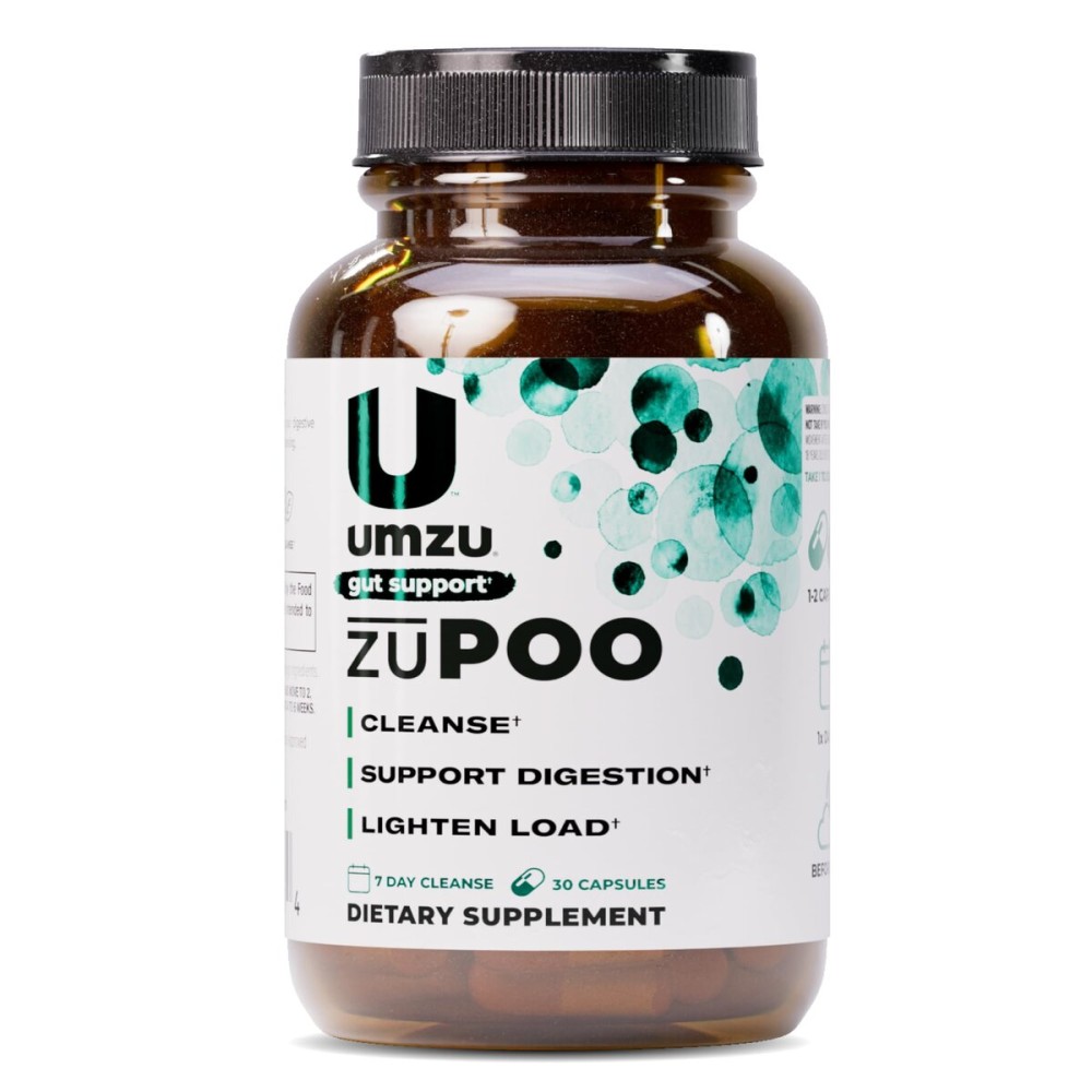 UMZU zuPOO Gut Cleanse Detox, 30 Capsules - 7-Day Natural Colon Cleanse with Cascara Sagrada & Magnesium Citrate - Vegan, Non-GMO, Gluten-Free Detox Cleanse Supplement for Healthy Bowel Support