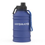 HYDRATE 74 Oz Stainless Steel Water Bottle - BPA Free Metal Water Bottle for Gym, Exercise - Water Jug with Convenient Nylon Carrying Strap and Leak-Proof Screw Cap Water Bottles for Men, Women, Adult