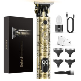 Hair Clippers for Men Cordless Professional Beard Trimmers with LCD Display Electric Grooming Rechargeable Shaver Zero Gapped T/Blade Cutting Kit Gift for Women Men Children