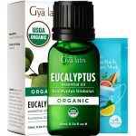 Gya Labs Organic Eucalyptus Essential Oil - 0.34 Fl Oz - for Skin, Hair, Diffuser, Aromatherapy, DIY Candle Making Scents