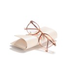 FONHCOO Blue Light Blocking Glasses Women Men Computer Eyeglasses,TR90 Fashion Round Transparent Anti Blue Light Glasses with Anti Eyestrain & UV Glare for Gaming & Reading (Shiny Champagne)