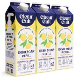 Cleancult Dish Soap Liquid Refills - Plant Based Cleaning Power - Cuts Grease & Grime - Free of Harsh Chemicals - Uses 90% Less Plastic - Lemon Verbena - 32 oz/3 Pack