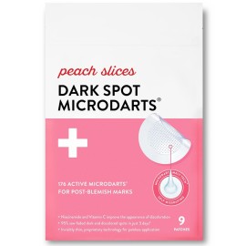 Peach Slices - Dark Spot Microdarts (9 ct) - Reduces Discoloration & Redness - Post-Pimple Patches - Niacinamide, Vitamin C, Hyaluronic Acid & Cica - Vegan & Cruelty Free - Korean Skin Care & Beauty