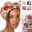 Shower Cap for Women, Luxury, Fashionable, Reusable, Waterproof Turban Shower Cap for Long Hair SMPL OBJECTS (Shapes of beige)