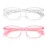 AHXLL Kids Blue Light Blocking Glasses 2 Pack, Anti Eyestrain & UV Protection, Computer Gaming TV Phone Glasses for Boys Girls Age 3-9 (Clear+Transparent Pink)