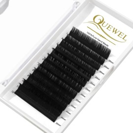 QUEWEL Eyelash Extension Supplies 0.20 C Curl 20mm Classic Individual Lash Extensions|Optinal 0.03/0.05/0.07/0.10/0.15/0.20 C/D Single 8-25mm Mix 8-14mm 15-20mm 20-25mm|(0.20 C 20mm)