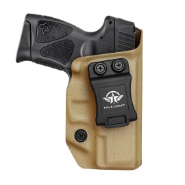 Taurus G3C G2C Holster IWB Kydex Holster for Taurus G3C 9mm / G2C 9mm / Millennium PT111 G2 / PT140 9mm Case - Inside Waistband Holster Taurus G3C 9mm (Tan, Right Hand)