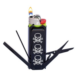 LighterBro Multitool Lighter Sleeve (Black Pirate)