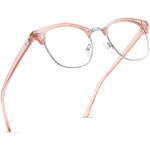 AOMASTE Blue Light Blocking Glasses Vintage Half Frame UV Clear Lens Anti Eyestrain Computer Gaming Glasses for Women