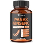 Zolotus Korean Red Panax Ginseng + Ginkgo Biloba, Ashwagandha, Beetroot, Green Tea - 120 Capsules for 2 Month Supply