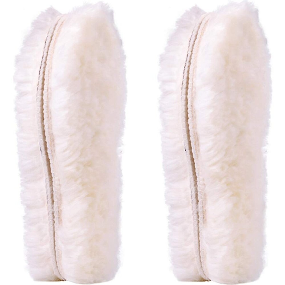 Ailaka 2 Pairs Womens Premium Thick Sheepskin Insoles/Inserts, Warm Fluffy Fleece Wool Replacement Insoles for Shoes Boots Slippers