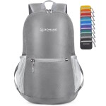 ZOMAKE Ultra Lightweight Hiking Backpack 20L, Packable Small Backpacks Water Resistant Daypack for Women Men(Silver Gray)