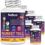 NuBest Tall Kids - Toddlers Vitamins and Kids Vitamins for Age 2 to 9 - Support Bone Strength, Overall Health and Immunity - Animal Shapes - 540 Chewable Berry Tablets | Pack 6
