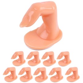 Practice Finger Nail Art Practice Finger Plastic Fake Fingers with Nails for Hand Nail Art Training Display Decoration Tools (20pcs)