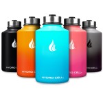 HYDRO CELL Stainless Steel Insulated Water Bottle with Straw - For Cold & Hot Drinks - Metal Vacuum Flask with Screw Cap and Modern Leakproof Sport Thermos for Adults (Teal/Blue 64oz)