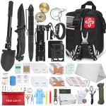238Pcs Emergency Survival Kit and First Aid Kit, Professional Survival Gear Tool with Tactical Molle Pouch and Emergency Tent for Earthquake, Outdoor Adventure, Camping, Hiking, Hunting