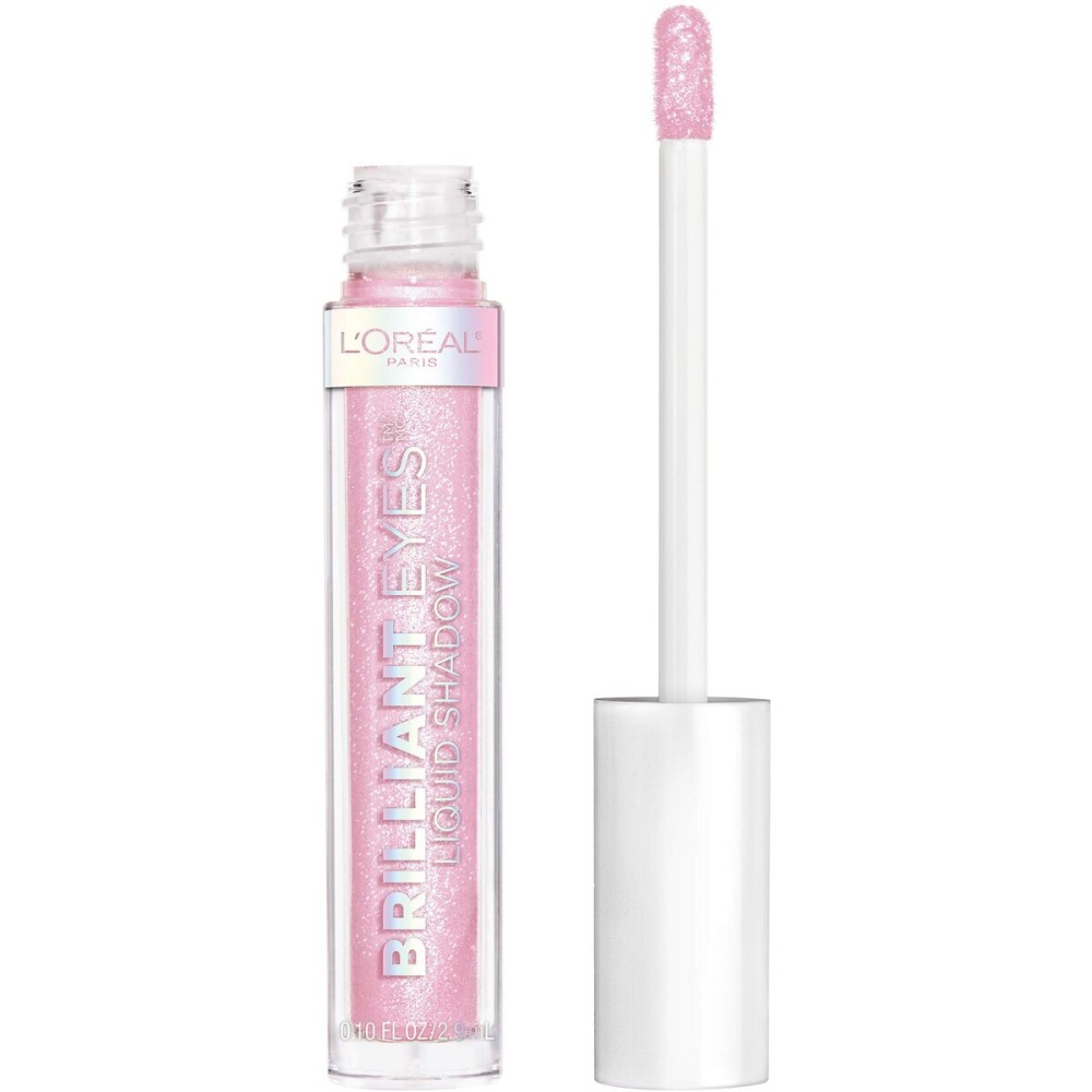 L\'Oreal Paris Brilliant Eyes Shimmer Liquid Eye Shadow, Longwearing Lasting Shimmer, Crease Resistant, Flake-Proof, Precision Applicator, Quick Dry, Non-Greasy, Moonstone, 0.1 oz.