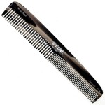 Kent 9T Black Graphite Fine Tooth and Wide Tooth Detangler Hair Combs - Large Handmade and Saw-Cut Dressing Comb - Wet Hair Comb for Women and Durable Grooming Comb for Men Made in England