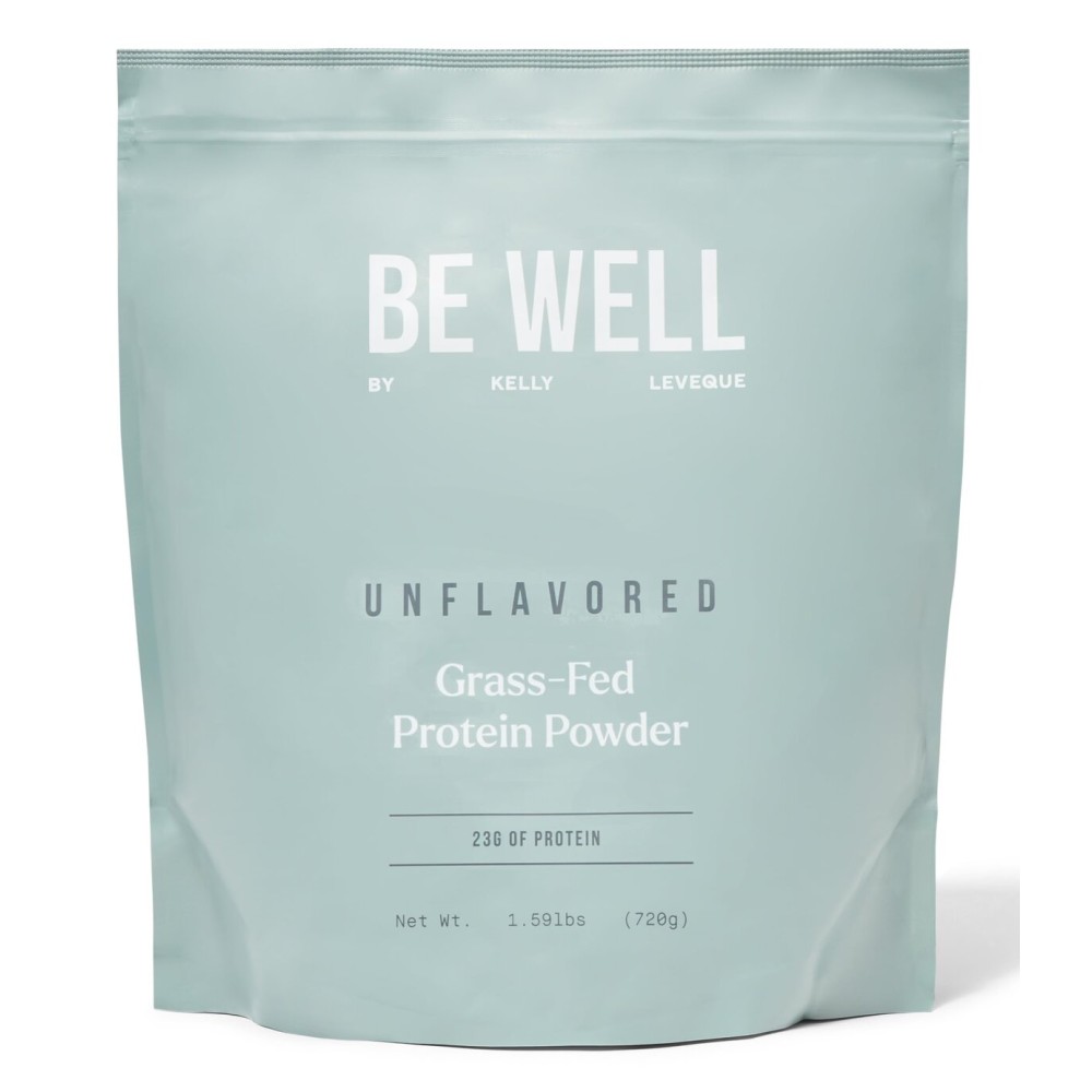 Be Well by Kelly Unflavored Grass-Fed Beef Protein Powder, 23G of Protein & Zero Carbs (1 Ingredient, 30 Servings) 9 Amino Acids + 3 BCAAs No Soy, No Dairy, Stevia-Free, No Sugar Added 1.59lb 720g