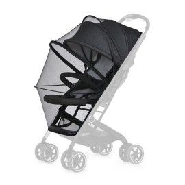 DUOMI Mosquito Net for Stroller,Encrypted Stroller Mosquito Net Full Cover with Double Zipper,Breathable & Foldable Netting for Baby Cover(Black)