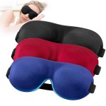 YIVIEW Sleep Mask for Back and Side Sleeper Pack of 3, 100% Light Blocking 3D Eye Masks for Sleeping, Lightweight & Breathable Eye Cover for Women Men, Zero Pressure Night Blindfold