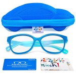 SEEAFUN Blue Light Glasses for Kids Girls Boys with Cute Car Case, UV400 Protection, Anti Blue Ray Age3-12