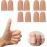 Gel Finger Protectors Finger Caps Silicone Fingertips Protection - Finger Cots Great for Trigger Finger, Finger Arthritis, Finger Cracking and Other Finger Pain Relief(Nude, Medium)