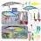 GOANDO Fishing Lures Kit for Freshwater Bait Tackle Kit for Bass Trout Salmon Fishing Accessories Tackle Box Including Spoon Lures Soft Plastic Worms Fishing Gifts