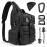 G4Free Large Tactical EDC Sling Bag Backpack, Military Molle Bag Single Strap Shoulder Backpack for Men (Black)