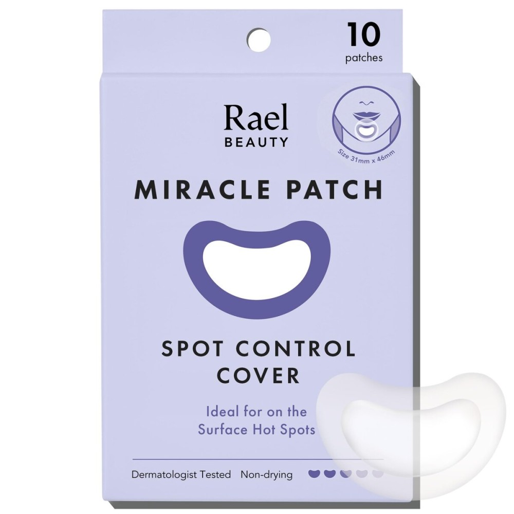 Rael Pimple Patches, Miracle Spot Control Cover - Hydrocolloid Acne Pimple Patch, Strips for Zits and Blemish, Korean Skin Care (10 Count)