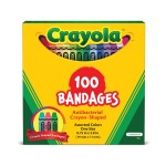 Crayola Shaped Kids Bandages, 100 CT | Great for Birthdays, Party Supplies, Stickers, Stocking Stuffer or White Elephant Gift | Adhesive Bandages for Minor Cuts, Scrapes, & Burns