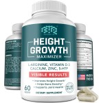 BIOTEQUELAB Height Growth Maximizer, Calcium, Vitamin D3 and Zinc Blend Pills, Bone Growth Supplement for Kids and Teens, Bone Strength, Density Support, GMO-Free, Gluten-Free, Made in USA, 60 Caps