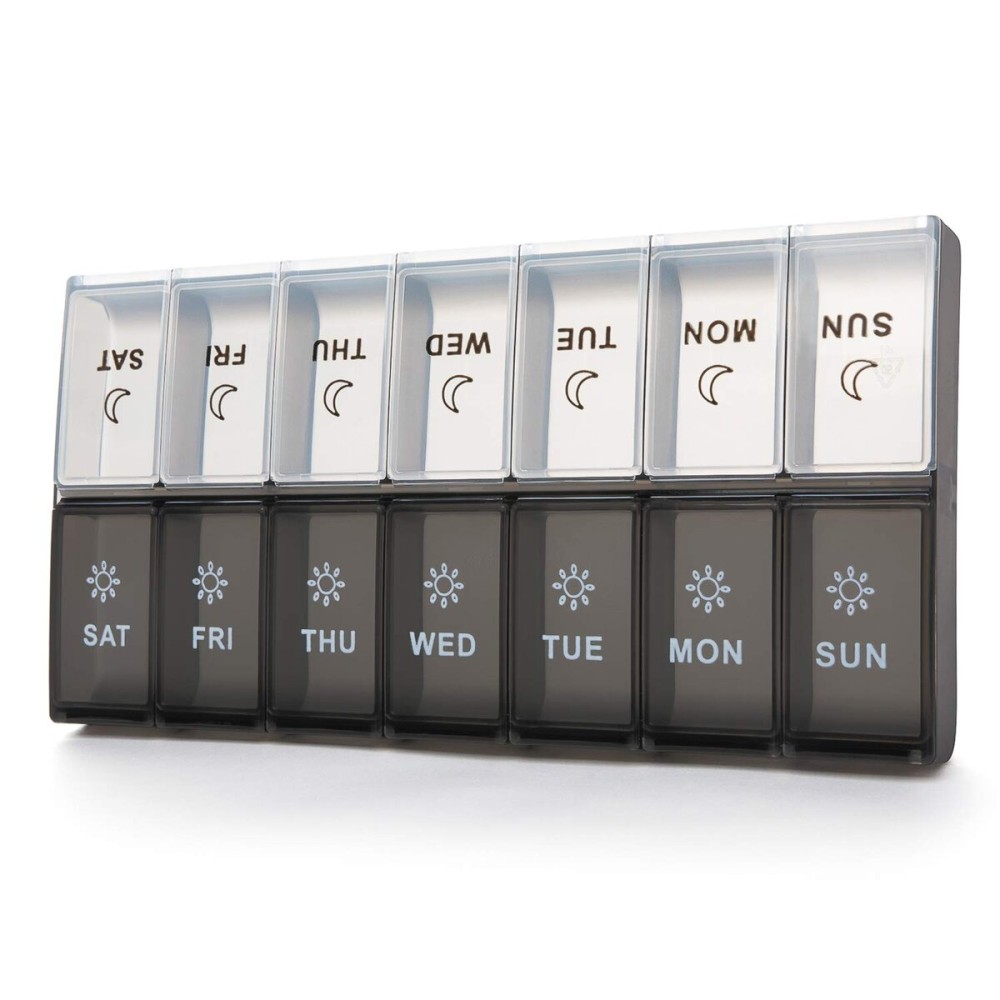 Mossime XL Large Daily Pill Organizer 2 Times a Day, Extra 7 Day Pill Box Am Pm, Weekly Day Night Vitamin Holder, Medicine Organizer, Big Pill Container, Medication Dispenser 14 Compartments