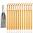 Aluminum Alloy Tent Stakes Pegs, 12-Pack Aluminum Ground Pegs with Reflective Pull Ropes, Lightweight Metal Stakes Pegs for Camping Tents Hammocks (Orange)