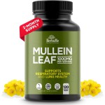 HerbaMe Mullein Leaf 1000mg, 120 Capsules, Lung Detox for Smokers, Lung Cleanse Supplement, Supports Respiratory Function Health, Promotes Mucous Membranes | Ear Health, Mucus Relief Herbal Pills