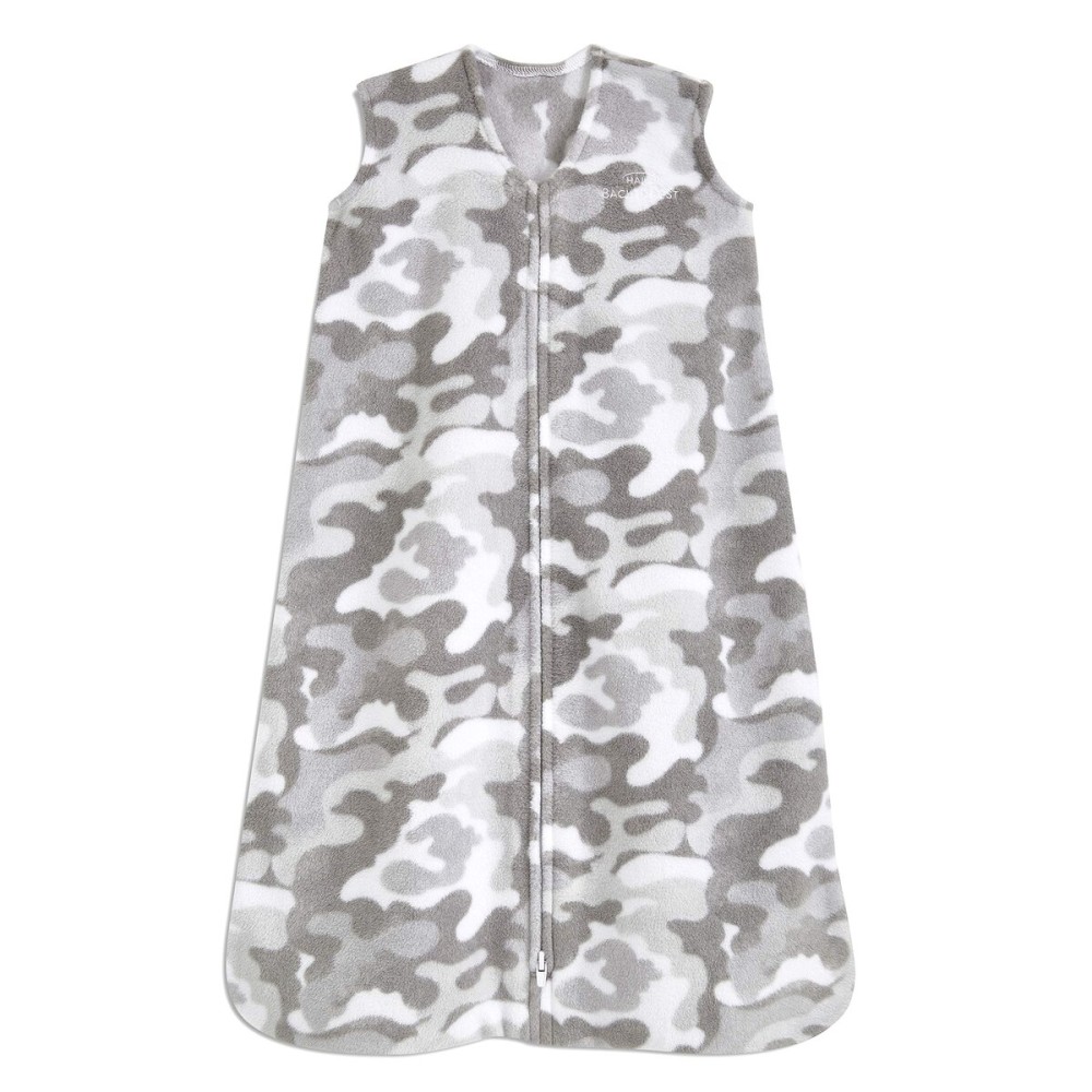 HALO Sleepsack Micro-Fleece Wearable Blanket, TOG 1.0, Sand + Stone Camoflauge, Grey Camo, Medium