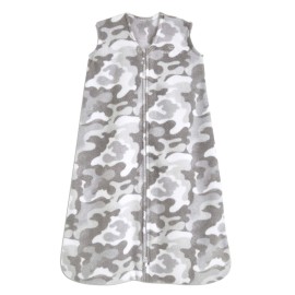HALO Sleepsack Micro-Fleece Wearable Blanket, TOG 1.0, Sand + Stone Camoflauge, Grey Camo, Medium