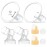 Maymom Brand 2X Two-Piece Small Breastshield with Valve, Membrane and Maymom Connector,Compatible with Medela Breast Pumps Top Hole Version. (19 mm) Detachable Clear