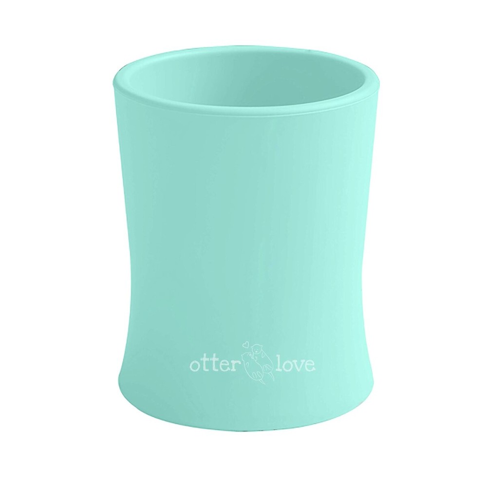 otterlove Silicone Baby & Toddler Training Cup - Pediatric OT Approved - 100% Platinum Pure LFGB Silicone - Unbreakable - Plastic Free - Tiny Cup Perfect for Baby Led Weaning (Mint)