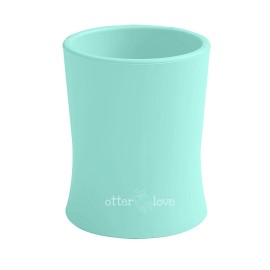otterlove Silicone Baby & Toddler Training Cup - Pediatric OT Approved - 100% Platinum Pure LFGB Silicone - Unbreakable - Plastic Free - Tiny Cup Perfect for Baby Led Weaning (Mint)