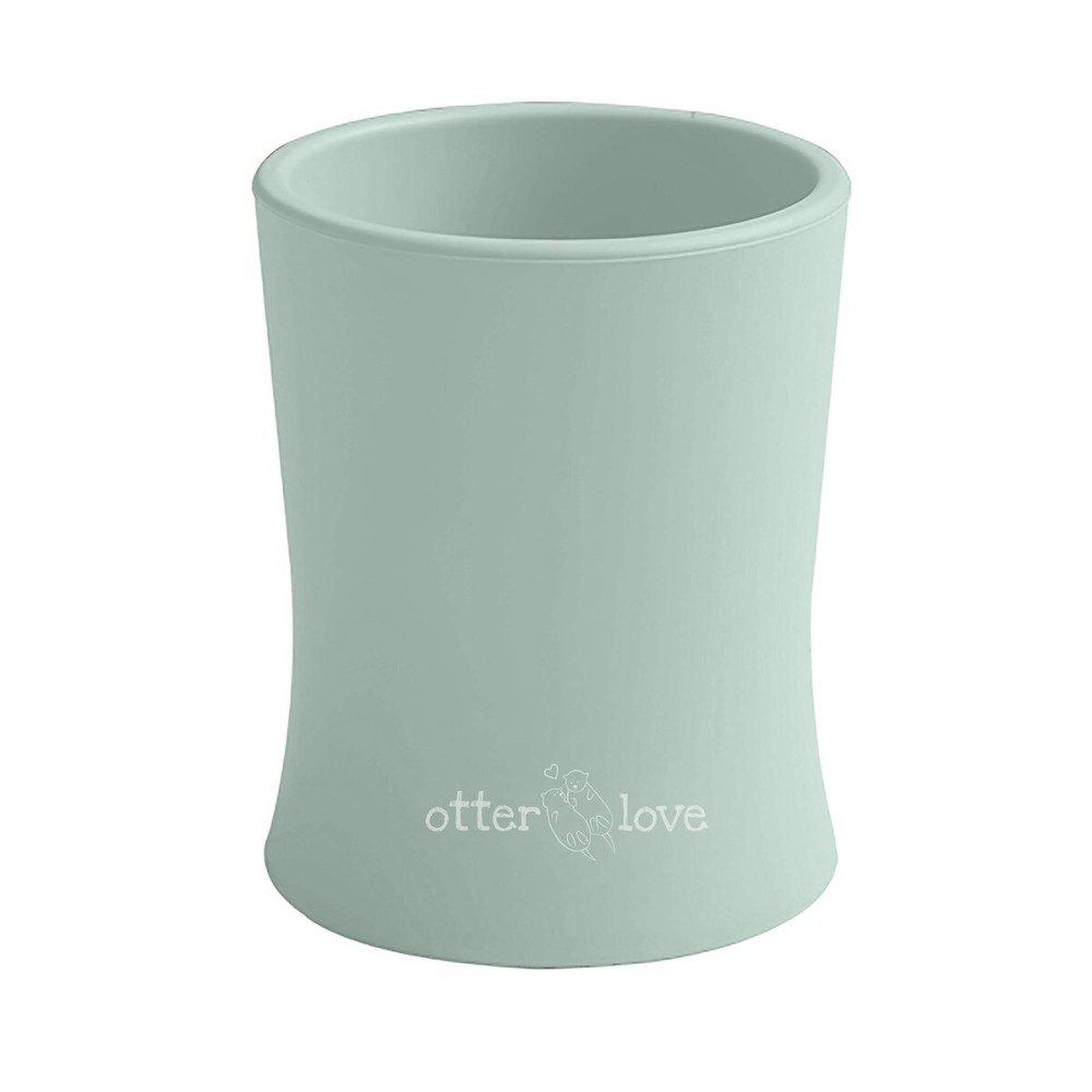 otterlove Silicone Baby & Toddler Training Cup - Pediatric OT Approved - 100% Platinum Pure LFGB Silicone - Unbreakable - Plastic Free - Tiny Cup Perfect for Baby Led Weaning (Sage)
