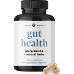 Nuven Naturals All-in-One Gut Health w/Probiotics, Prebiotics, Digestion-Supporting Herbs, and Adaptogens - Leaky Gut Repair Formula to Support Gut Lining, Aid in Digestion, and Promote Good Bacteria