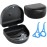 2PCS Retainer Case Denture Case: BVN Orthodontic Dental Case, Slim Braces Case, Mouth Guard Case, Denture Box, Teeth Aligner Case, Night Guard Case Container Storage Holder Black
